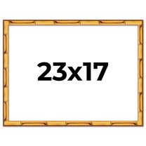23x17 Frame Gold Bamboo Solid Wood Picture Frame | 1 Inch Moulding Width | Interior Frame Depth
