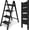 Black, variant on 2 Step Ladder, Lightweight Portable 2 Step Stool with Anti-Slip Wide Pedal, 330lbs Capacity Aluminum Ladder for Household,Office,Library(White)