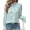Green, variant on Womens Plaid Shirt Button Down Puff Sleeve Ruffle Neck Gingham Tops Fall Casual Work Business Loose Fit Blouse