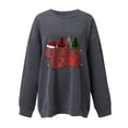 thumbnail image 3 of Sudadera de Moda Navidad Mujer Casual Gibobby Manga Larga Impreso Cuello Redondo Gris M, 3 of 4