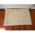 thumbnail image 2 of 36" Brown Zigzag Design Rectangular Hand Woven Rug, 2 of 2