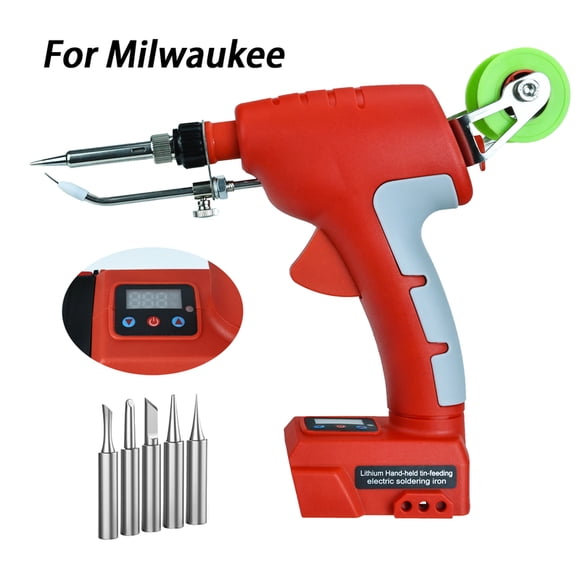 75W Cordless Soldering Iron Kit for Mil.wau*kee 18V Battery Fast Welding Tool LCD Digital Display Electric Solder Gun (No Battery)