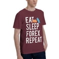 thumbnail image 2 of Eat Sleep Forex Repeat Men'S Basic Short Sleeve T-Shirt Burgundy Small, 2 of 5
