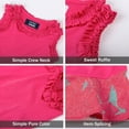 thumbnail image 5 of LittleSpring Toddler Girl Summer Outfits Ruffle Tank Tops and Shorts 2-Piece Short Sets Hot Pink 3T, 5 of 6