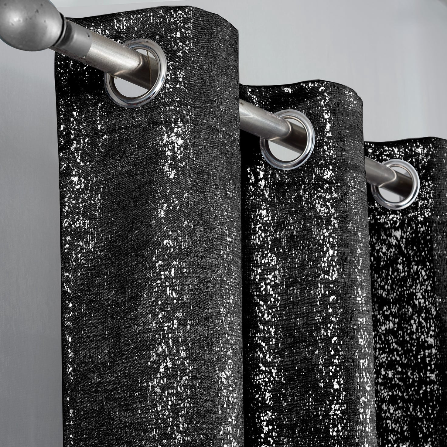 Dainty Home 2-Pack Blackout Grommet Curtain Panels, Shimmer Textured, 38"x84"