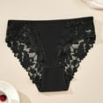 thumbnail image 4 of Arnsht Cheeky Underwear for Women Large Size High Waist Lace No Show Bikini Soft Breathable Thin Thong Seamless Panties Black XL, 4 of 4