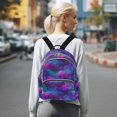 thumbnail image 7 of FORMRS Mini Backpack Purse for Women Quilted Travel Daypack Casual Shoulder Bag, Purple Galaxy Pattern, 7 of 7
