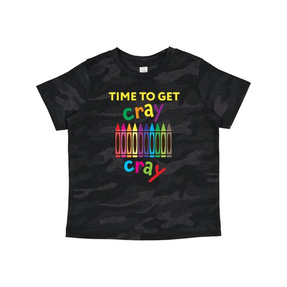 Inktastic Time to Get Cray Cray Crayons Humor Boys or Girls Toddler T-Shirt