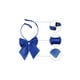 thumbnail image 3 of CORBATA DE MOÑO UNIFORME AJUSTABLE PARA MUJERES INSPIRAR CHIC DE COLOR SÓLIDO AZUL REAL, 3 of 5