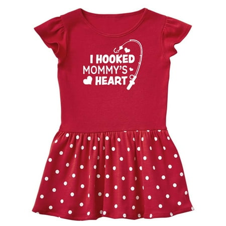

Inktastic I Hooked Mommy s Heart with Fishing Rod Gift Toddler Girl Dress