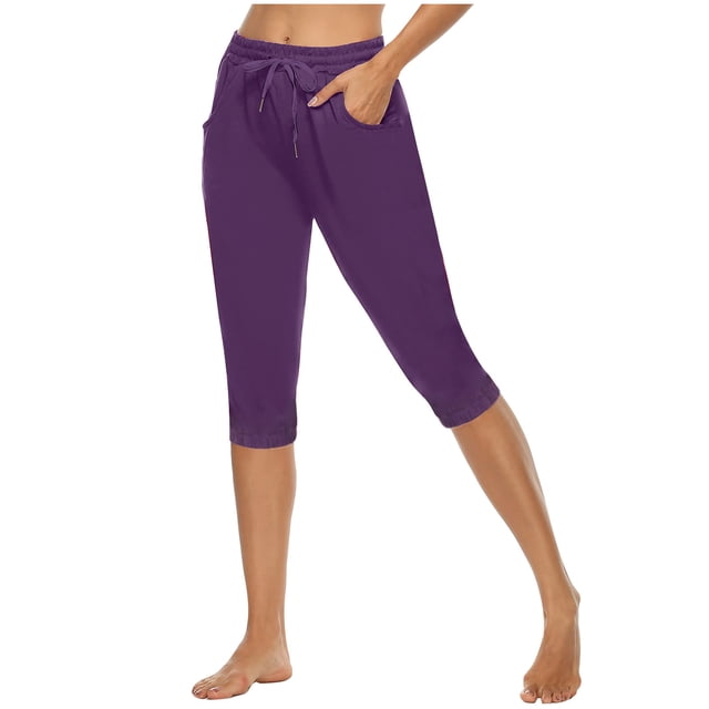 Timegard Shorts for Women Elastic Waisted Drawstring Cinch Bottom Sweatshorts Gym Half Pants with Pockets