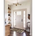 thumbnail image 4 of Wooden Plank Entryway Runner Rug 2x4ft,Rustic Farmhouse Brown Black Barn Door Washable Woven Living Room Hallway Bedroom Kitchen Carpet with Tassels,Indoor Outdoor Throw Door Mat for Entryway, 4 of 5