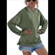 thumbnail image 3 of Sudadera de Larga para Mujer, Holgada, para Hacer Ejercicio, para Salir, Informal, con Capucha Verde S, 3 of 10