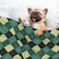 thumbnail image 3 of Disketp Green Squares Dog Blanket/Bed Cover for Dogs and Cats,Puppy Essentials-Medium, 3 of 8