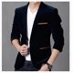 thumbnail image 4 of Traje casual de pana de primavera y otoño para hombre, traje de negocios ajustado para jóvenes, chaqueta de hombre, 4 of 4