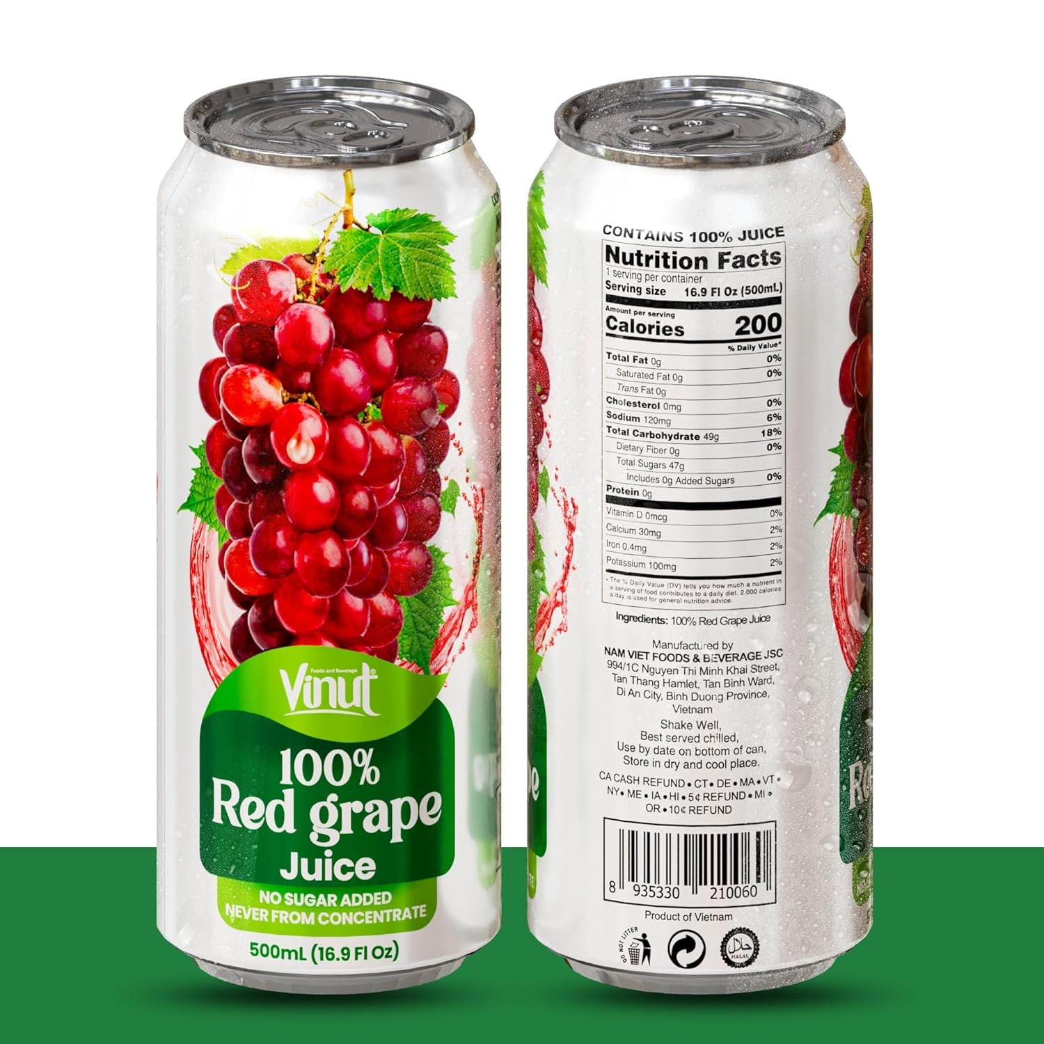 Vinut 16.9 fl oz 100%  NFC Red Grape Juice drink (no sugar added)