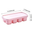 thumbnail image 3 of JoyMoreHome 2Pcs Ice Cube Tray with Lid, Cubes Durable Stackable Ice Cube Trays for Freezer with Removable Lids, Easy-Release Plastic & Silicone Ice Tray for Cocktail, Coffee, 3 of 8