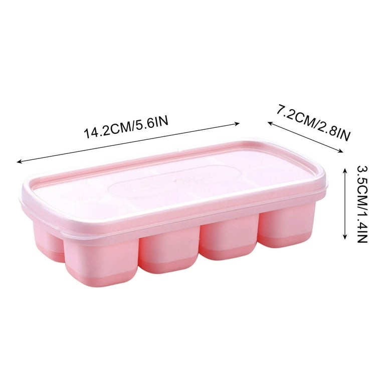 Suptree Silicone Ice Cube Trays with Lids for Freezer 3 Pack Mini 24 Cubes per Tray for Cocktail Whiskey Chocolate