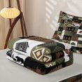thumbnail image 6 of Homewish Boho Deer Bear Zipper Queen Comforter Set with Fitted Sheet and 2 Pillowcases,Retro Wild Animals Zipper Bedding Set,Green Brown,Light Gray Reversible,4pcs, 6 of 8