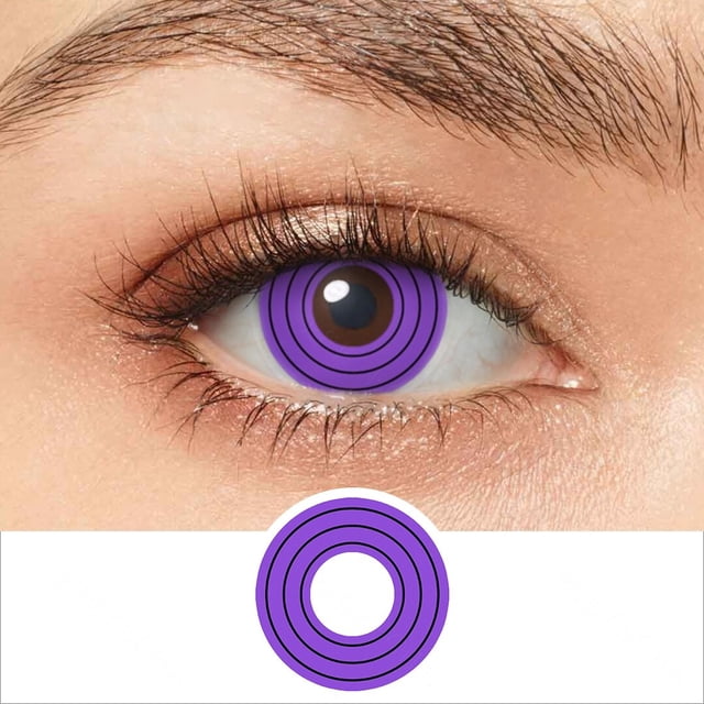 Lentes de contacto Sharingan Rinnegan Sclera para Halloween, lentes de contacto para Cosplay, lentes para ojos Crazy, 22MM