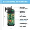 thumbnail image 2 of Botella de acero inoxidable THERMOS FUNTAINER 12 onzas con pajita aislante al vacío para niños, 2 of 5