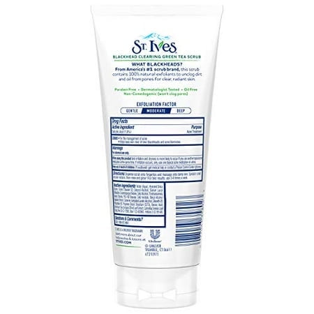 St. Ives Blackhead Clearing Face Scrub, Green Tea, 6 oz