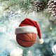 thumbnail image 5 of Decoraciones navideñas, adornos navideños, regalos navideños. Exquisitos adornos colgantes de acrílico con forma de balón de baloncesto navideño. Decoración plana para el hogar. Colgantes de acrílico., 5 of 7
