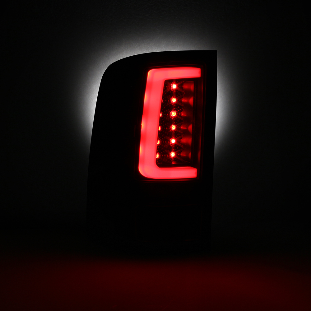 AKKON - For 2007-2013 GMC Sierra 1500 2500 3500 HeavyDuty Tube LED Black Tail Lights Lamps Pair Left+Right
