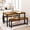 Industrial Brown, variant on AWQM Dining Table Set with Two Benches, Kitchen Table Chairs Set for 4-6 Persons for Home, Kitchen and Dining Room,Industrial Brown
