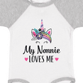 thumbnail image 4 of Inktastic My Nonnie Loves Me Unicorn Girls Baby Bodysuit, 4 of 5