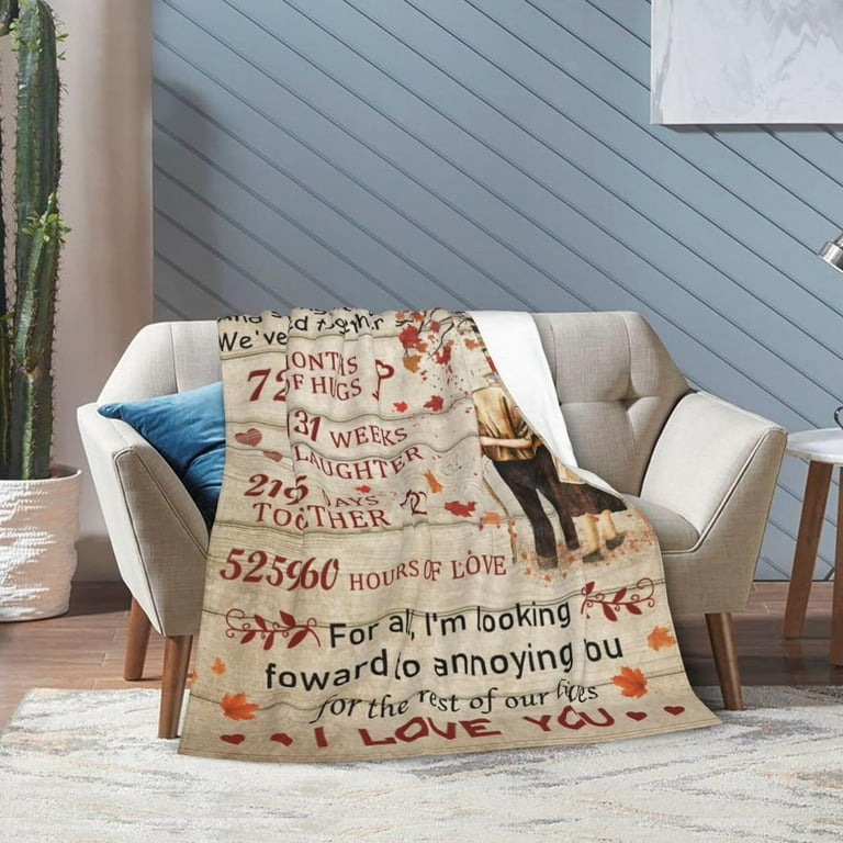 LHSHID Gifts for 25th Anniversary Blanket 25th Wedding Anniversary