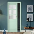 thumbnail image 4 of Slab Barn Door Panel Frosted Glass | Veregio 7339 Oliva | Sturdy Finished Doors | Pocket Closet Sliding-32" x 96", 4 of 5