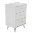 thumbnail image 5 of SEI Furniture Owen 3 Drawer Nightstand in White and Chrome, 5 of 5