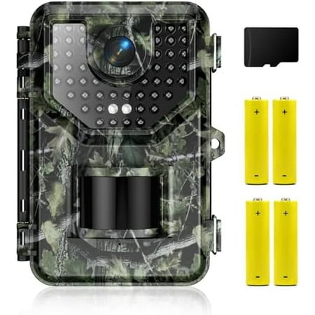 Trail Camera 4K 48MP Game Camera with Night Vision Motion Activated Waterproof 130°Wide-Angle 0.05s Trigger Hunting Trail Cam with 48pcs No Glow Infrared LED for Wildlife Monitoring$$Other