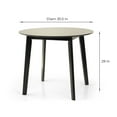 thumbnail image 3 of 5 Piece Dining Table Set, 4 Classic Style Solid Wood Warm Chairs with Round Dining Table, Kitchen Room Set, Espresso Color w PU Leather Cushions, 3 of 8