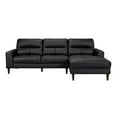 thumbnail image 3 of Lexicon Lewes 2-Piece Leather Match Sectional with Right Chaise in Black, 3 of 8