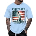 thumbnail image 3 of 250Th Anniversary Usa Commemorative T Shirt Anniversary Celebration Soft Casual Mens Graphic Tees Light Blue M, 3 of 5
