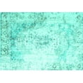 thumbnail image 1 of Ahgly Company Machine Washable Indoor Rectangle Persian Turquoise Blue Traditional Area Rugs, 8' x 12', 1 of 4