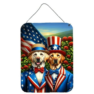 All American Labrador Retriever Wall or Door Hanging Prints 12 in x 16 in