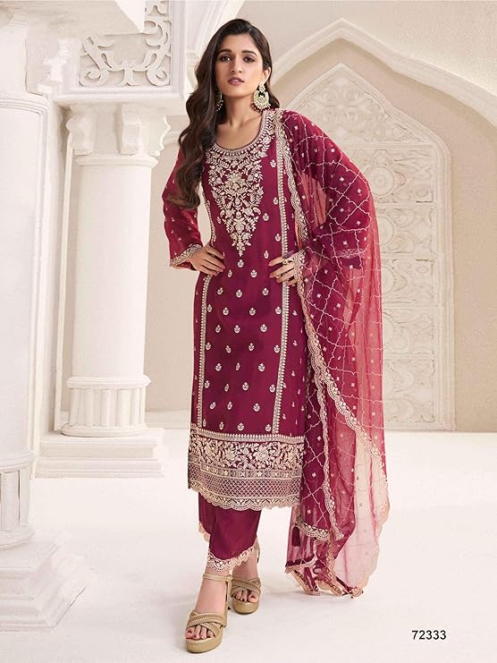 knee length dresses for ladies Pakistani Cotton Salwar Kameez Dress Material for Girls – Stilento