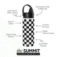 thumbnail image 2 of Simple Modern 18 fl oz Insulated Stainless Steel Summit Wide Mouth Water Bottle with Handle and Straw Lid|Black and White Checkmate, 2 of 5