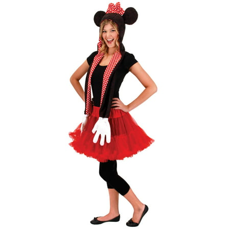 Disney Minnie Mouse Adult Costume Hoodie Scarf