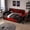 Black Red, variant on Gaming Twin Bed with Desk, LED Lights & Charging Station, Esport Style Platform Bed with 2 Drawers, Storage Shelves and Bookcase, Space-Saving Bed Frame for Teens Adults, Black Red