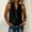 #27Black, variant on Womens V-neck Vest Dressy Casual Sleeveless Halter Tank Tops Trendy Summer Wrap Blouse
