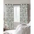 thumbnail image 3 of Sage Green Flower Blackout Curtains 72 Inches Long, Vintage Farmhouse Boho Leaf Spring Thermal Insulated Black Out Curtains, Darkening Window Curtain Drapes for Bedroom Living Room 52"x72" 2 Panels, 3 of 8