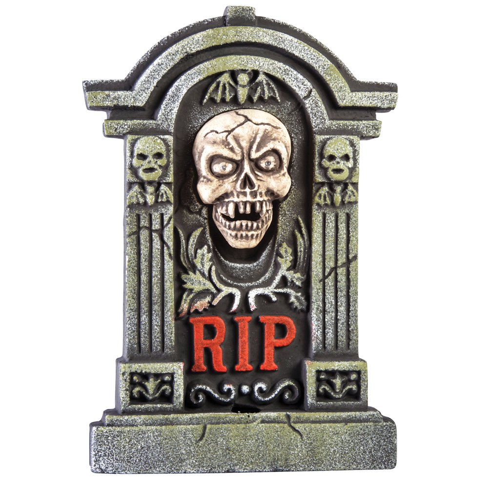 Howling Skull Tombstone Halloween Decoration