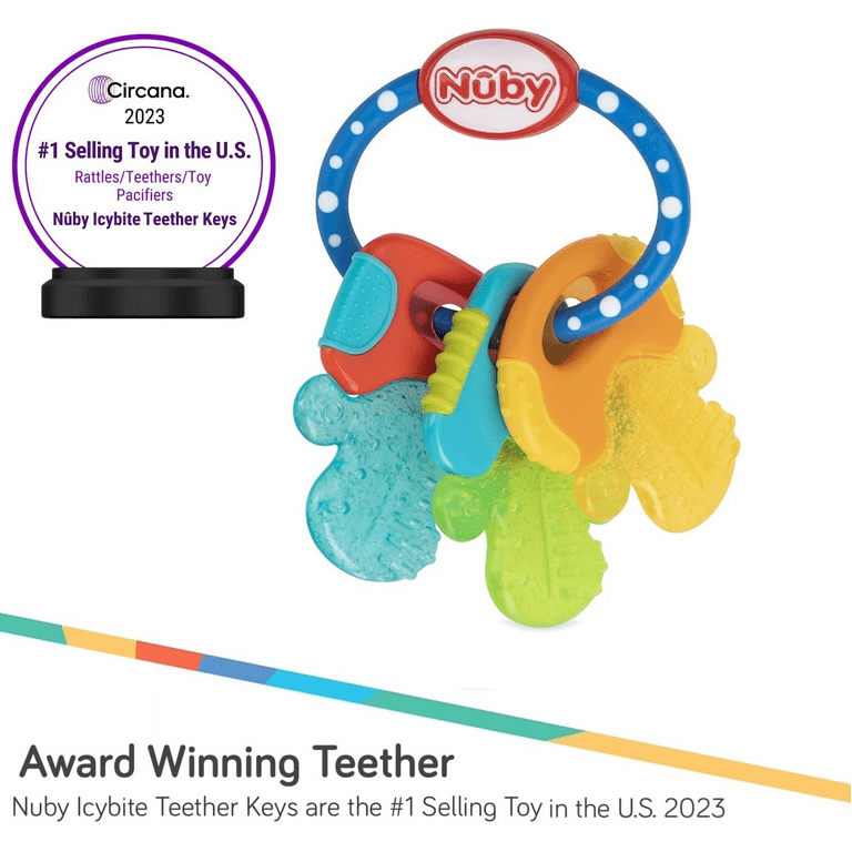 Nuby Ice Gel Keys Baby Teether, Neutral, Infant - Main Image
