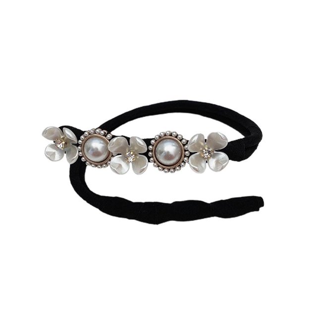 Lazy Flower Hairpin Meatball Head Dispositivo Para El Cabello Vintage Pearl Flower Hair Headpiece Advancent CE008219-02
