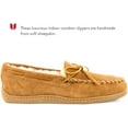 thumbnail image 2 of Minnetonka Womens Sheepskin Hardsole Moccasin Tan Size 10, 2 of 6