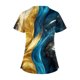 thumbnail image 3 of Fiudx Tops para Mujer Blusa de Manga Corta con Estampado de Moda para Mujer, Camiseta con Cuello En V, Tops Informales con Bolsillos, 3 of 3